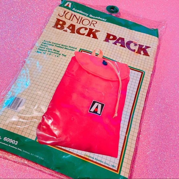 vintage 1980s academy broadway junior backpack nwt - Picture 2 of 8